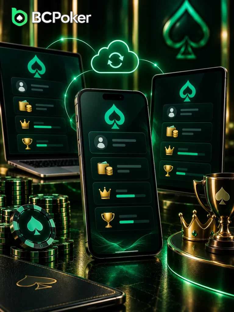 BCPoker account sync mobile app