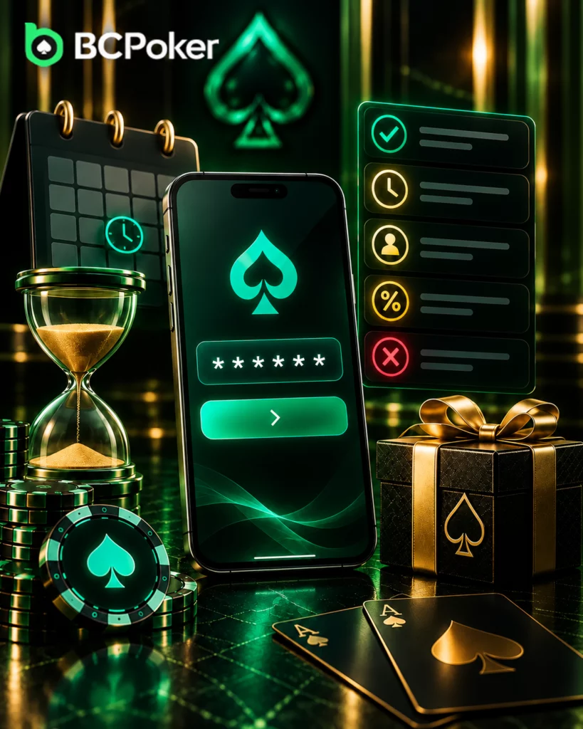 BCPoker promo code validity